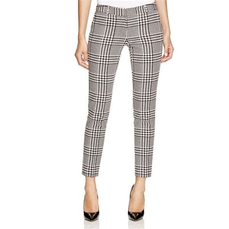 michael michael kors verona houndstooth plaid ankle pants|MICHAEL Michael Kors Verona Plaid Houndstooth B&W Crop .